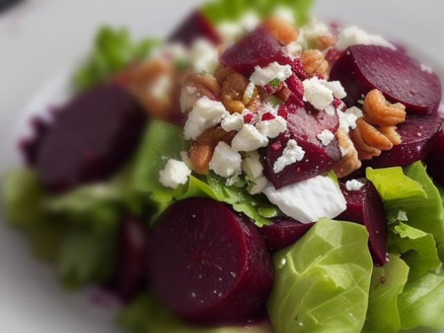 beetroot and goat cheese salad