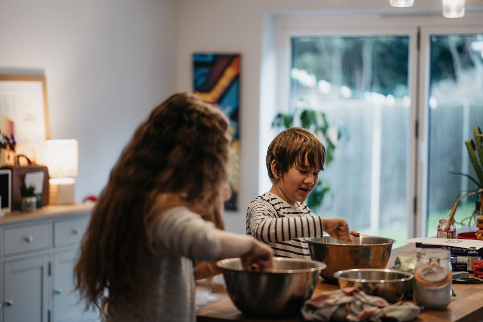 Girls in kitchen