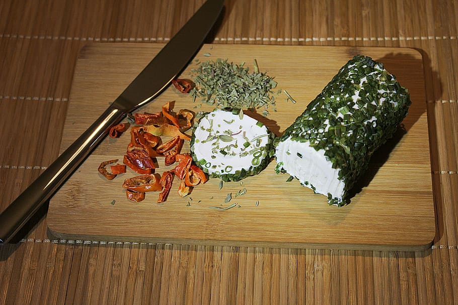 Goat milk cheese with herbs